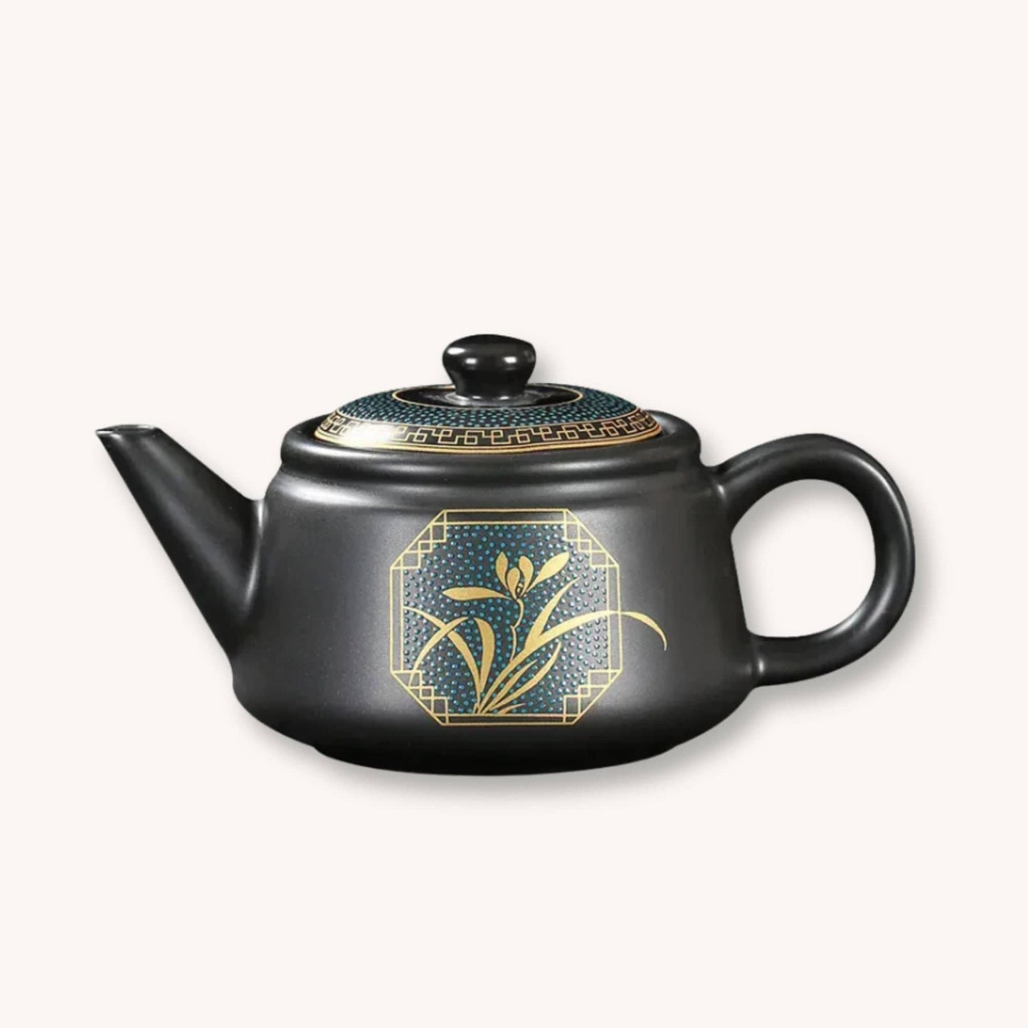Théière chinoise Floral doré