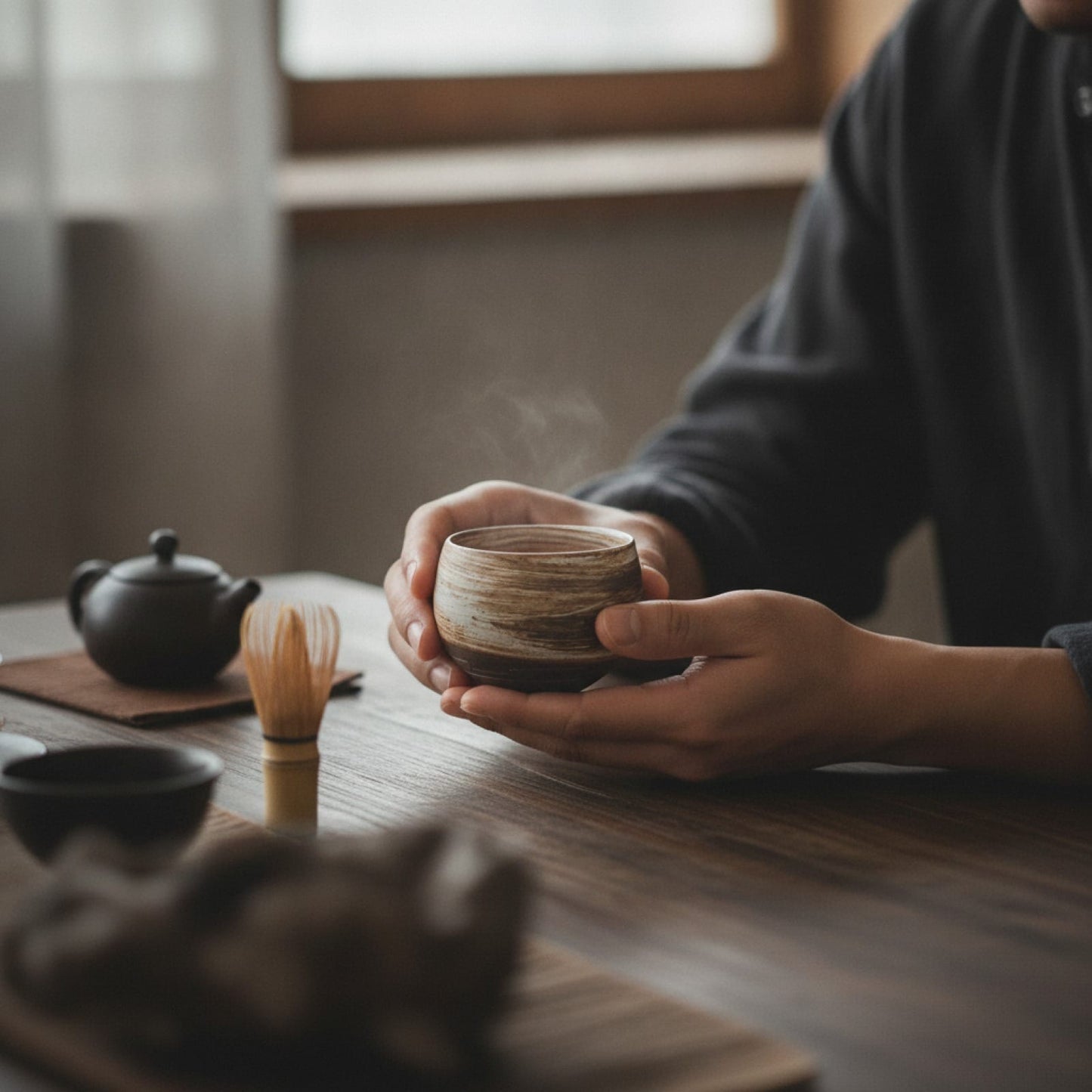 Théière Tasse à Thé Japonaise Faite Main en Grès - Style Ancien, Petit Modèle Kung Fu