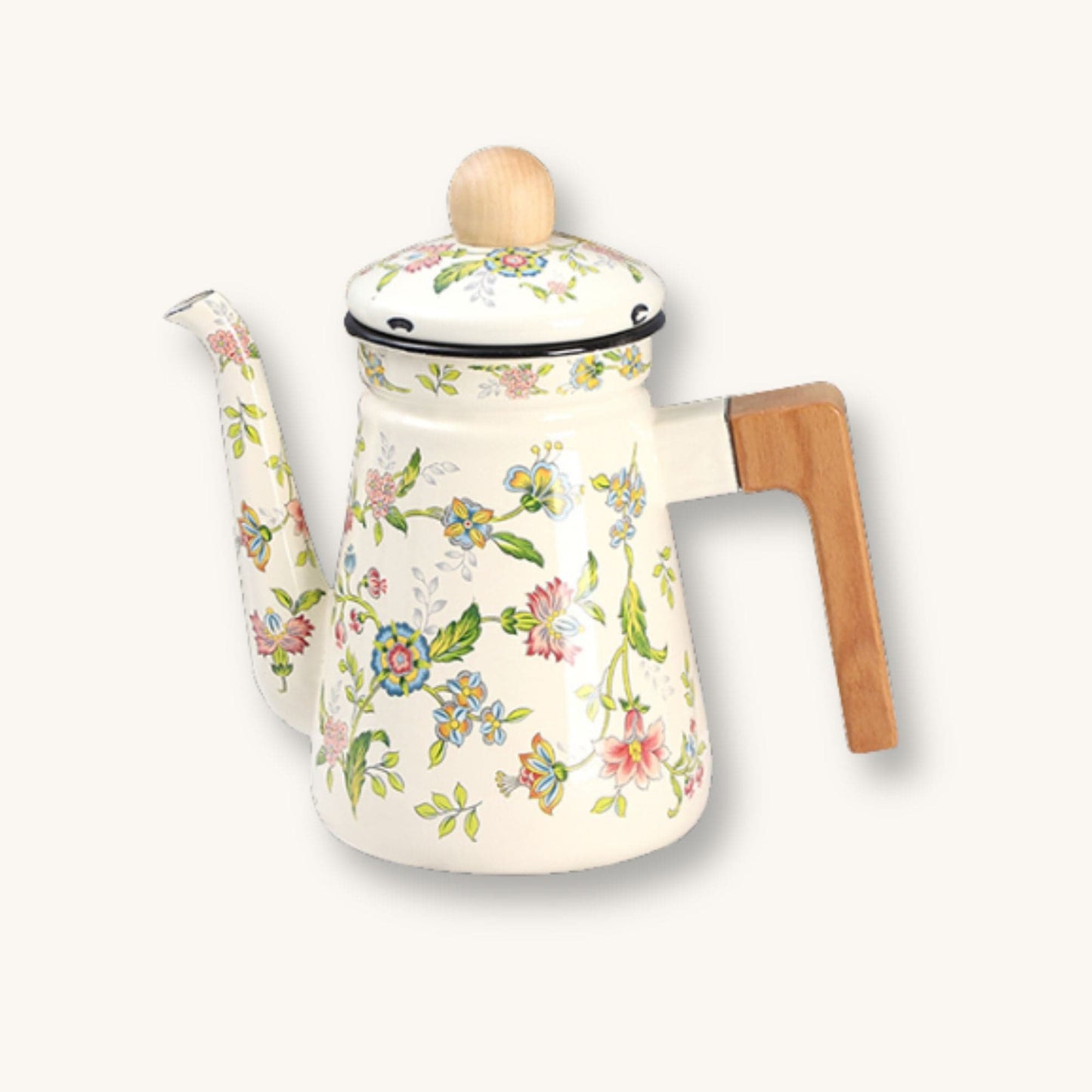 Théière anglaise en céramique florale