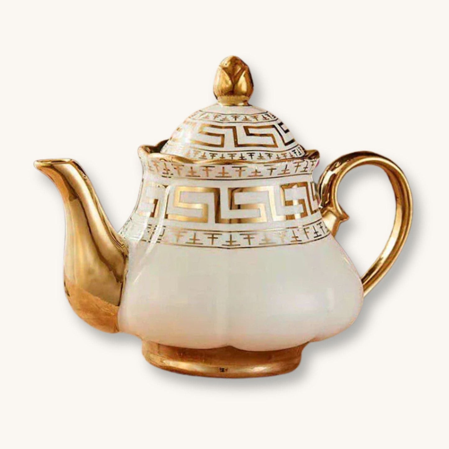 Théière anglaise en porcelaine blanche