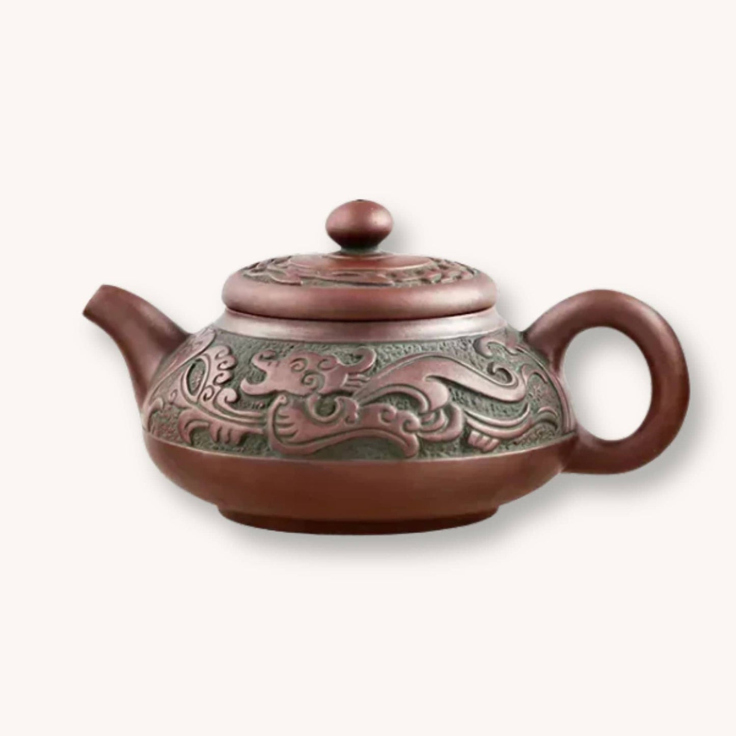 Théière chinoise - dragon gravé traditionnel