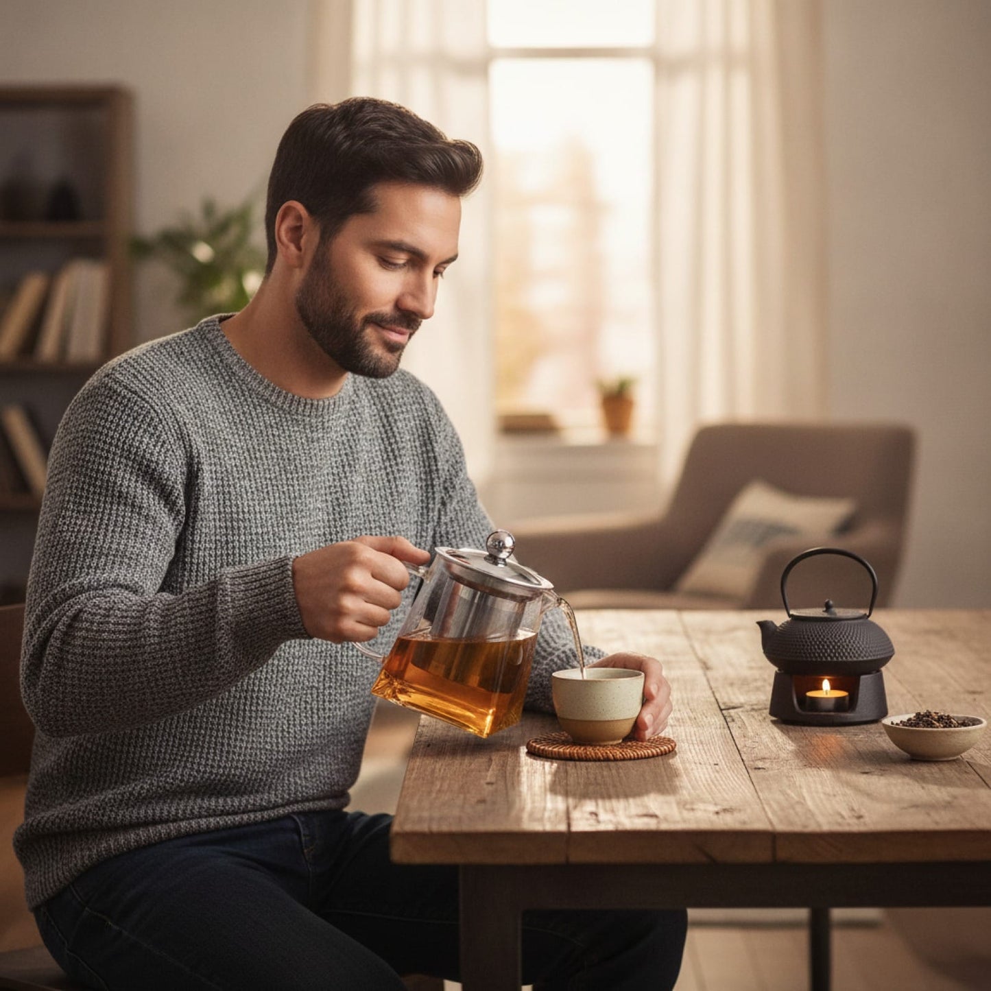 Théière Théière en Verre avec Infuseur Inox - Design Transparent & Élégant