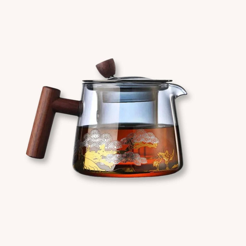Théière Théière en Verre Style Japonais avec Infuseur – Design Zen & Élégant