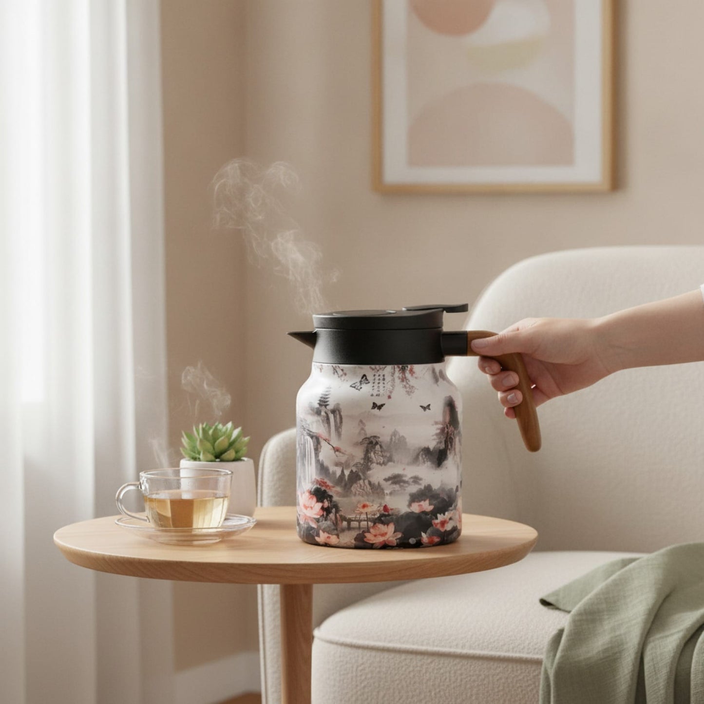 Théière Théière isotherme avec filtre Design floral