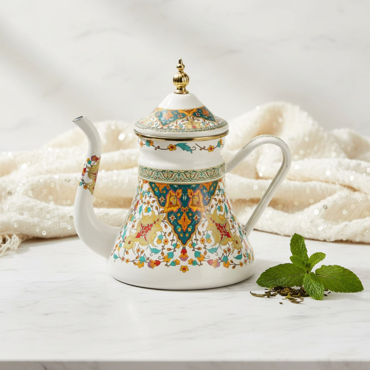 Théière Théière Marocaine Artisanale Traditionnelle - Service à Thé Authentique