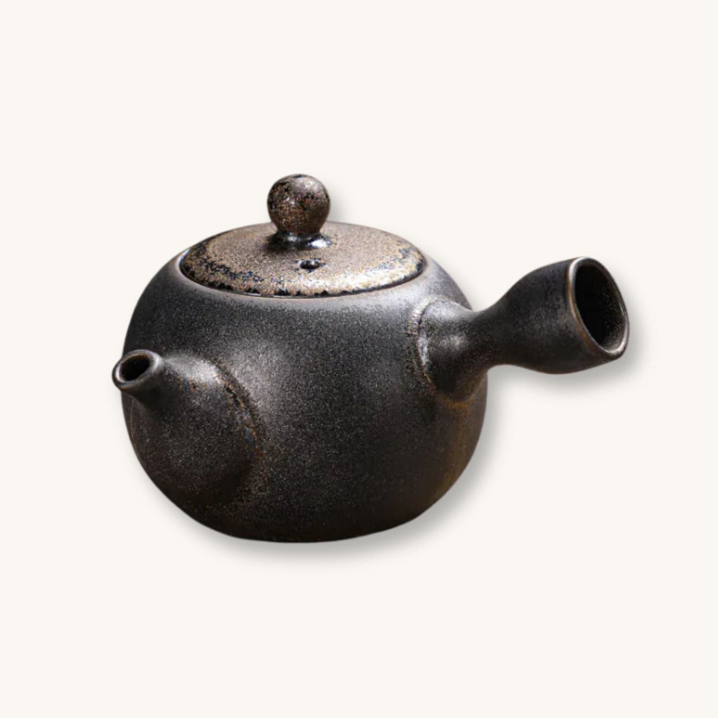 Théière vintage en céramique noire|Cérémonie japonaise