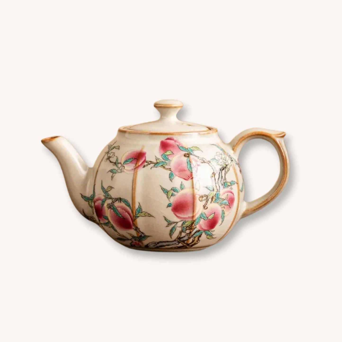 Théière japonaise en céramique florale