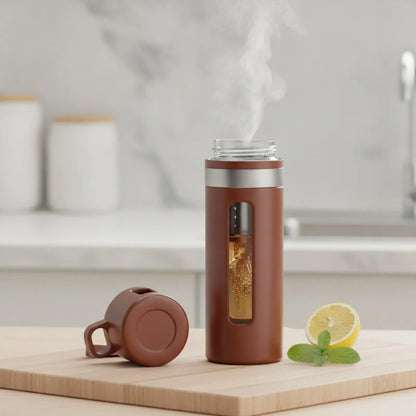 Bouteille Infuseur Verre Borosilicate 520ml Brun
