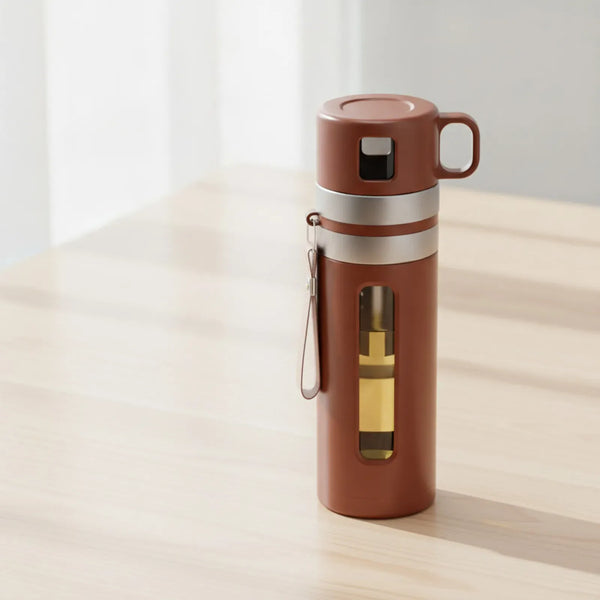 Bouteille Infuseur Verre Borosilicate 520ml Brun