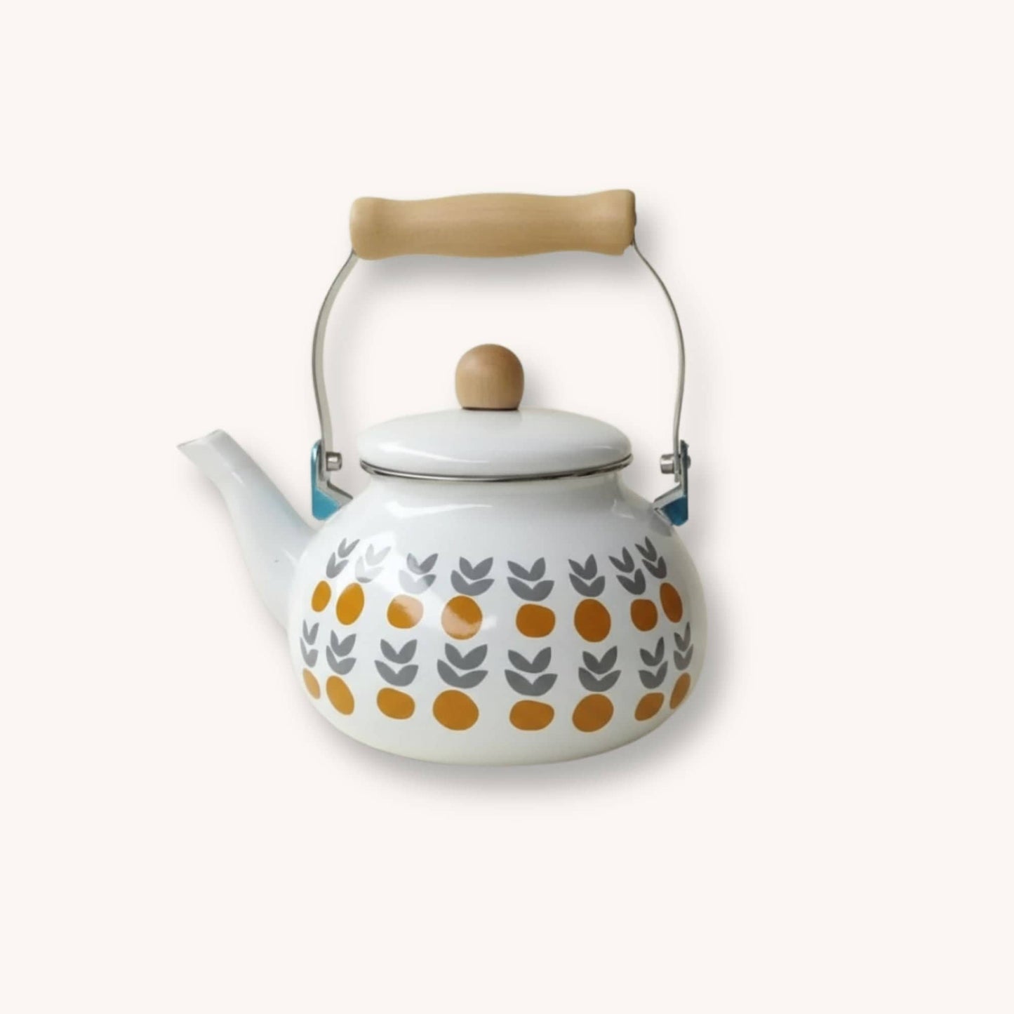 Théière vintage émaillée rétro pour infusion