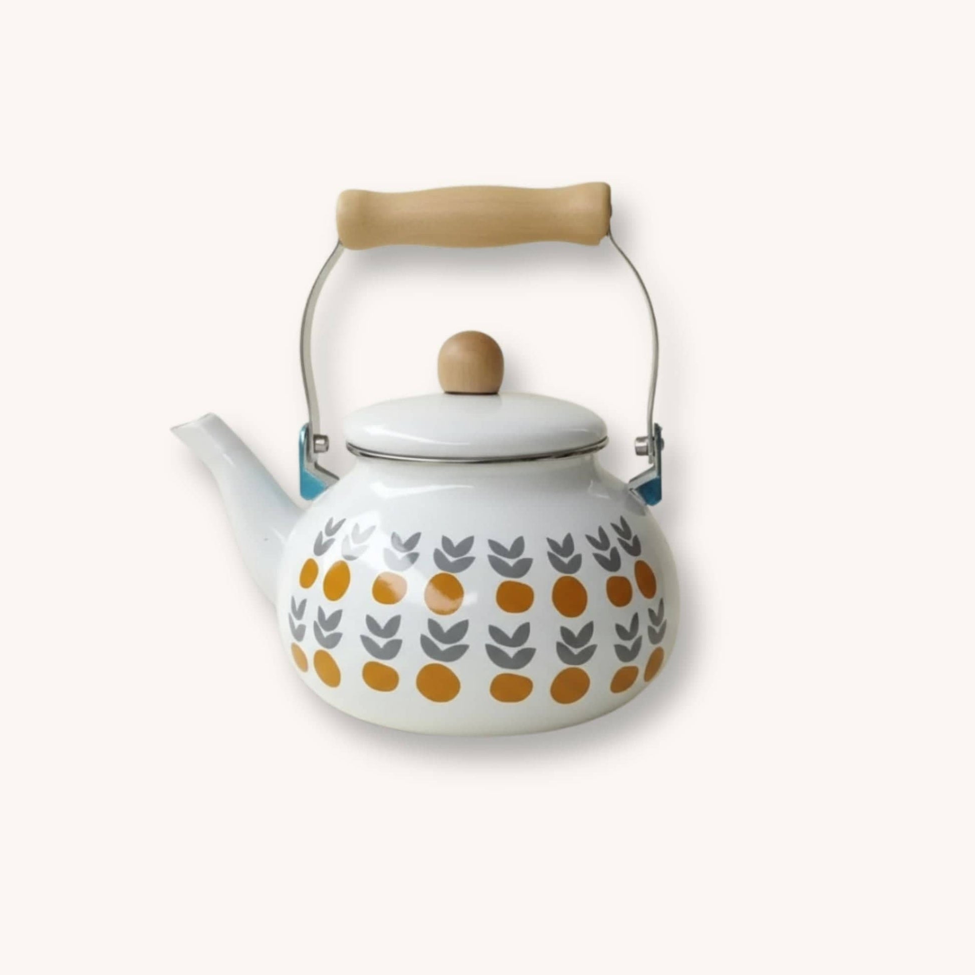 Théière vintage émaillée rétro pour infusion