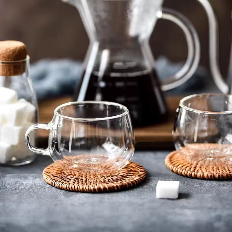 Théière Coffret théière en verre 750 ml avec 2 tasses + pelle à thé offerte