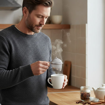 Théière Infuseur à thé et épices en acier inoxydable - Boule à thé réutilisable