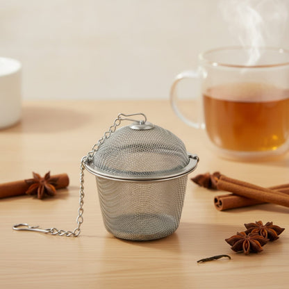 Théière Infuseur à thé et épices en acier inoxydable - Boule à thé réutilisable