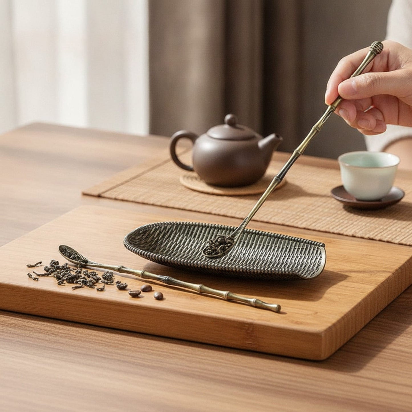 Théière Pelles à thé en acier inoxydable - Accessoire Kung Fu traditionnel