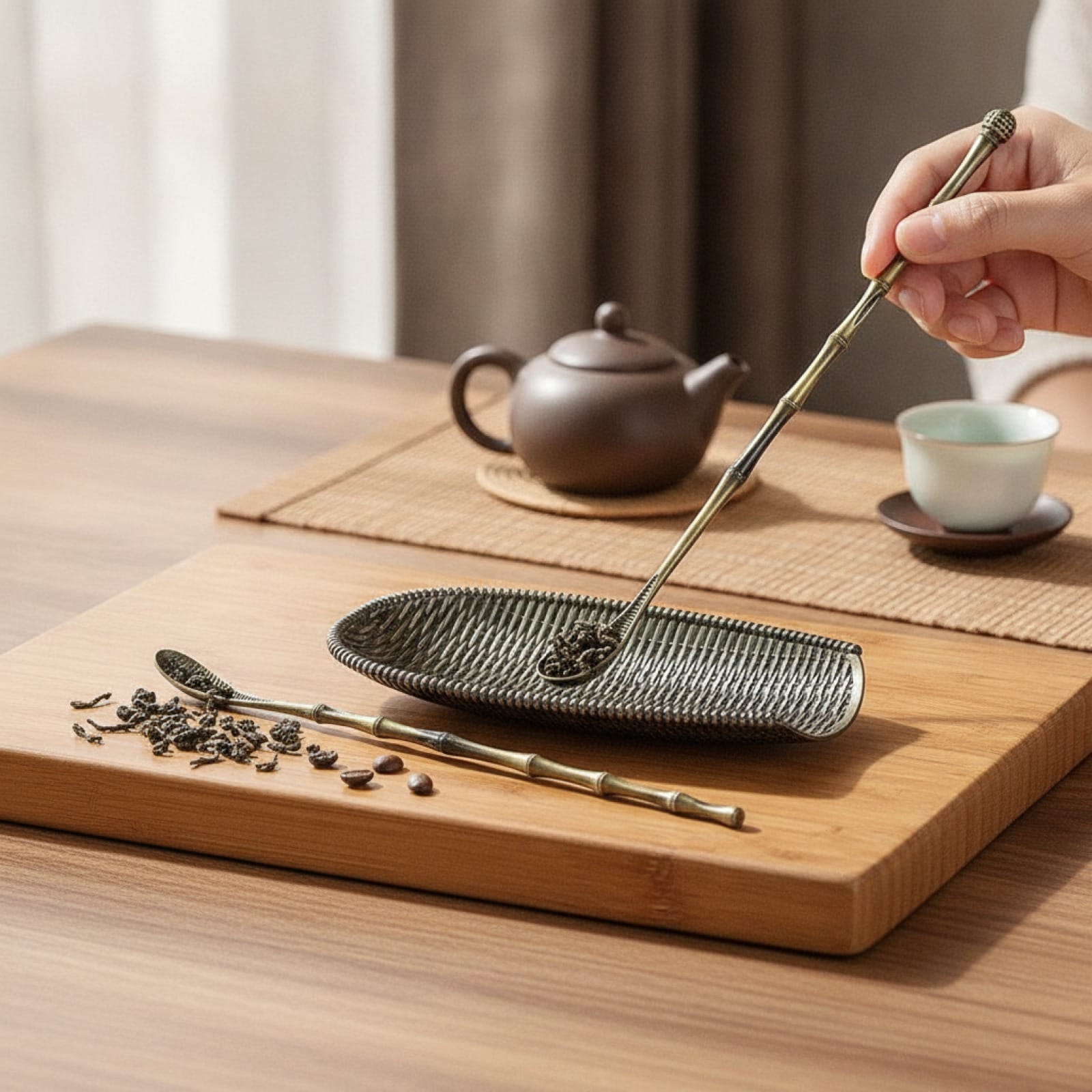 Théière Pelles à thé en acier inoxydable - Accessoire Kung Fu traditionnel