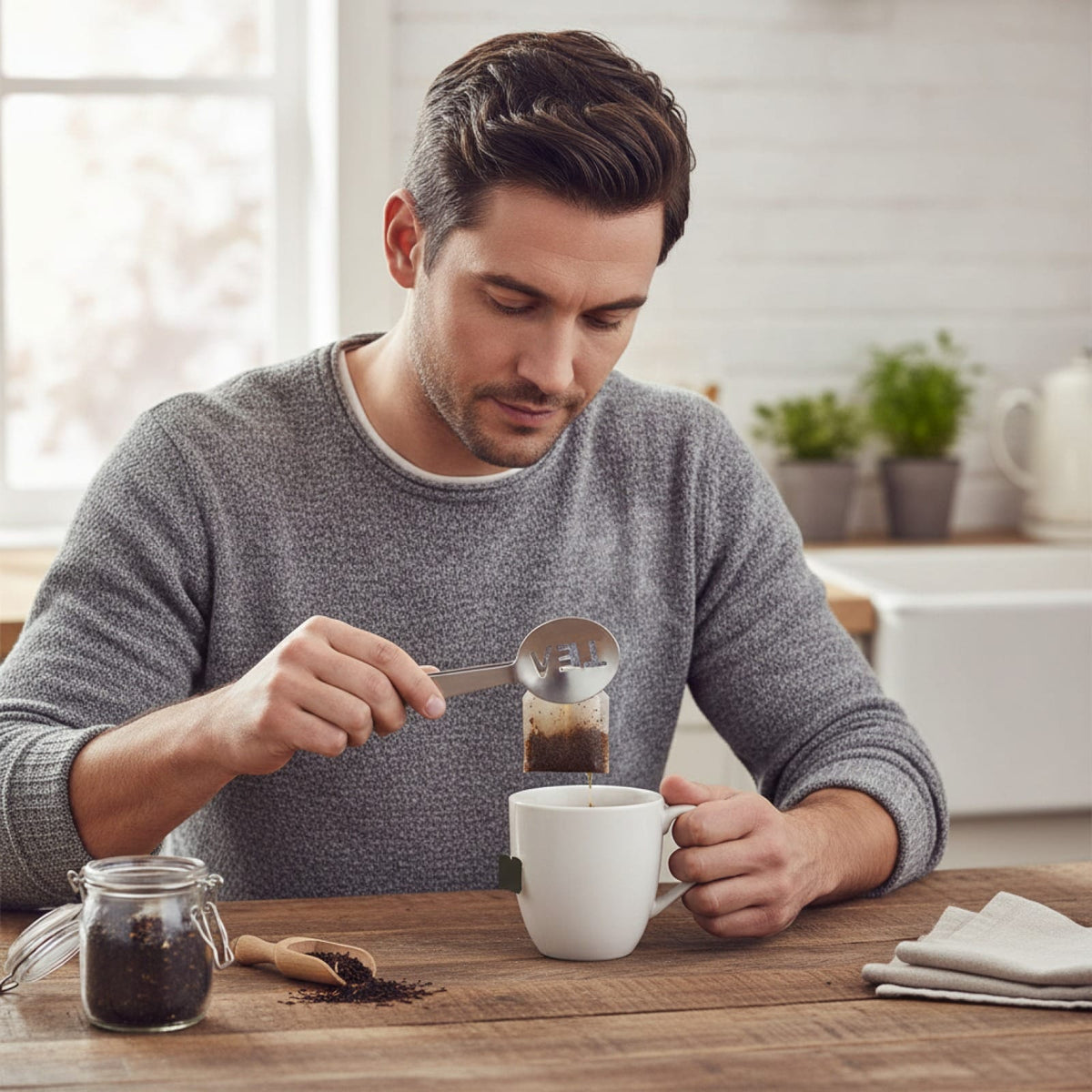 Théière Pince à sachet de thé en acier inoxydable - Pratique et multifonction