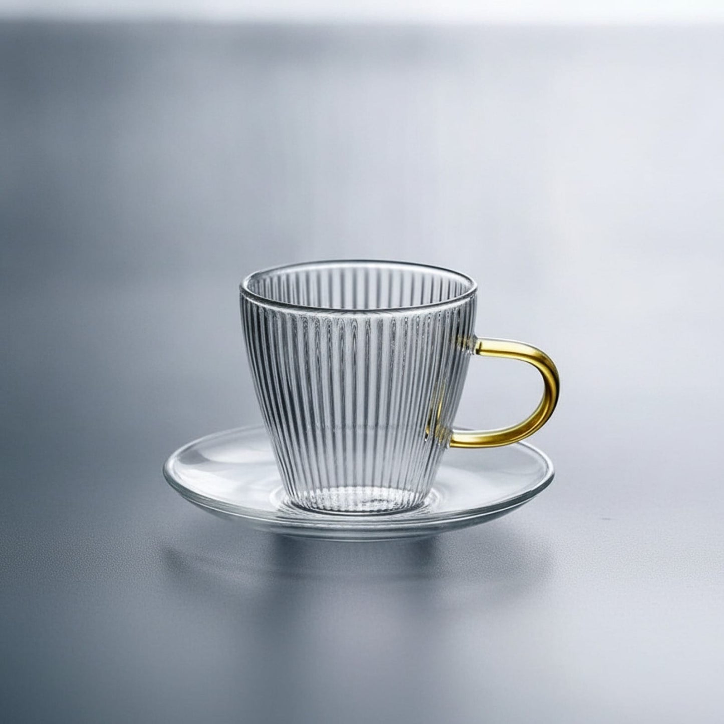 Théière Set de 2 tasses à thé en verre - Design élégant