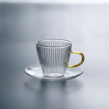 Théière Set de 2 tasses à thé en verre - Design élégant