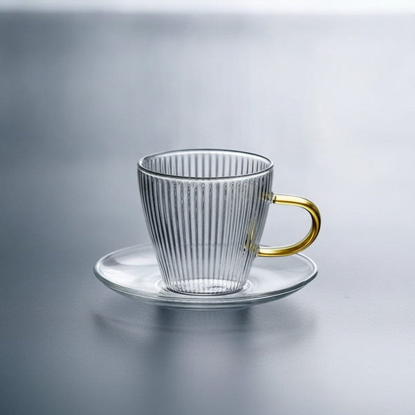 Théière Set de 2 tasses à thé en verre - Design élégant