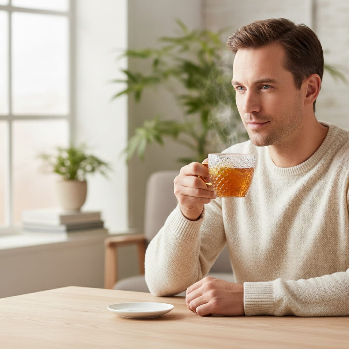 Théière Set de 2 tasses à thé en verre transparent - Design élégant pour votre thé