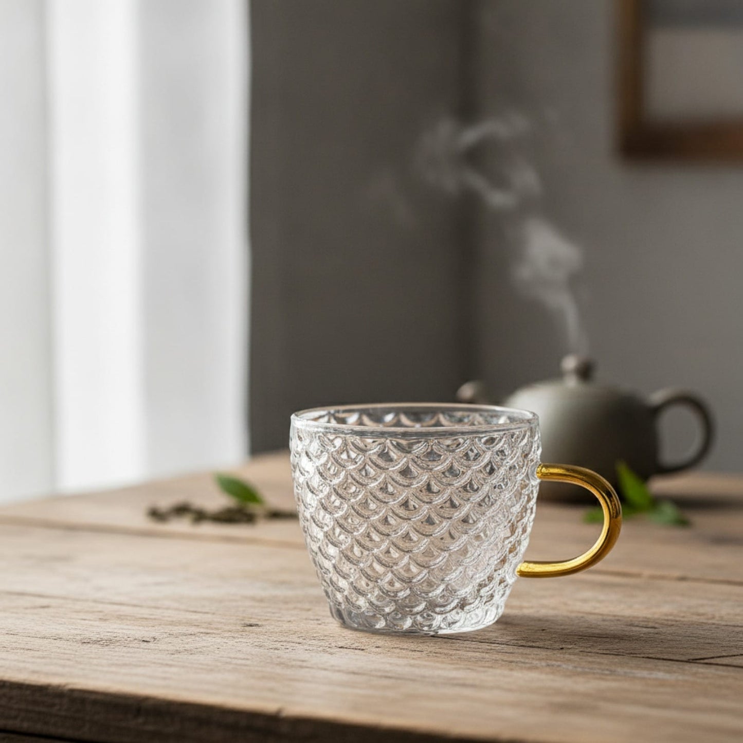 Théière Set de 2 tasses à thé en verre transparent - Design élégant pour votre thé