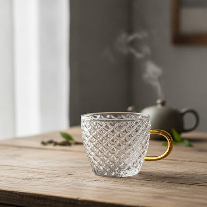 Théière Set de 2 tasses à thé en verre transparent - Design élégant pour votre thé