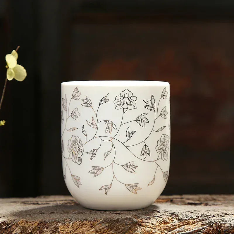 Théière Tasse à Thé en Céramique – Motif Bleu Délicat