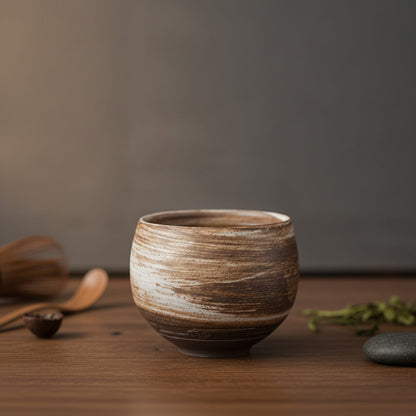 Théière Tasse à Thé Japonaise Faite Main en Grès - Style Ancien, Petit Modèle Kung Fu