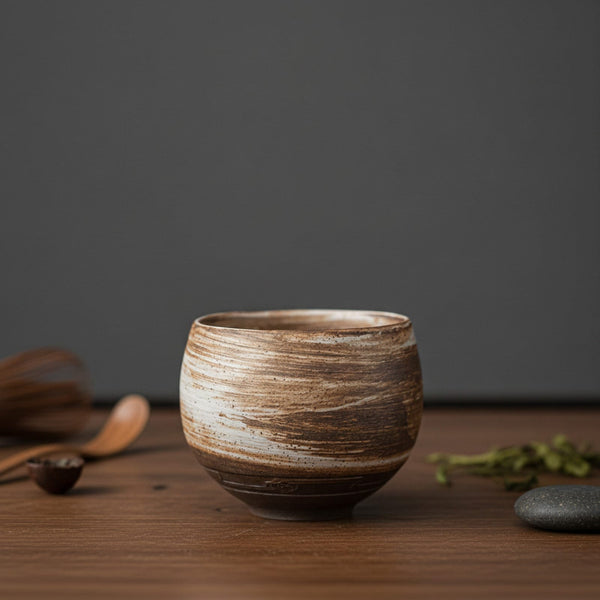 Théière Tasse à Thé Japonaise Faite Main en Grès - Style Ancien, Petit Modèle Kung Fu