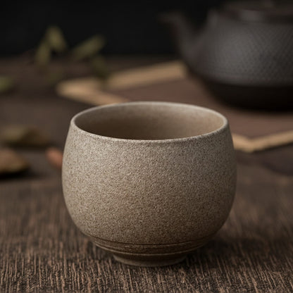 Théière Tasse à Thé Japonaise Faite Main en Grès - Style Ancien pour Cérémonie du Thé