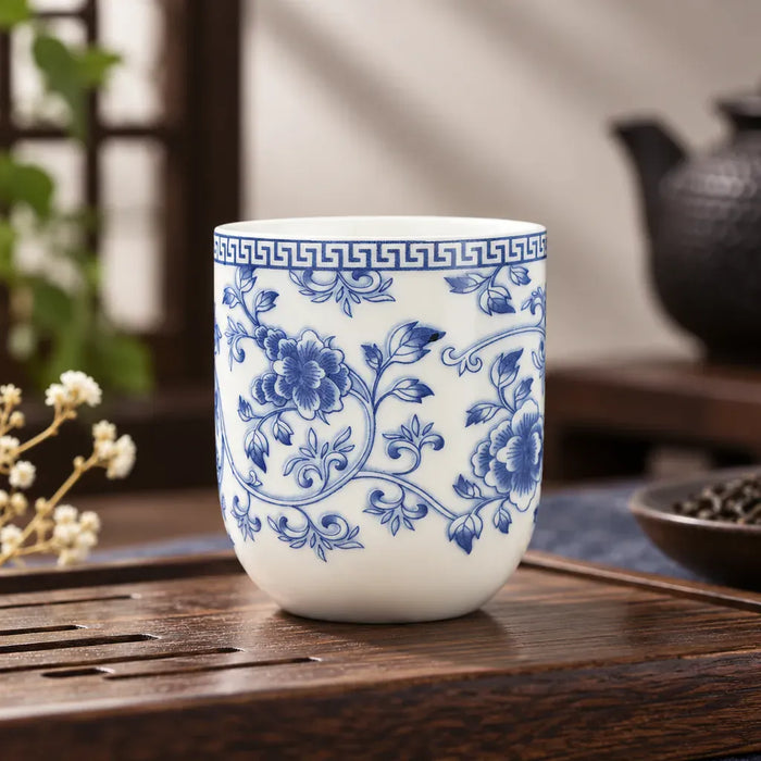 Théière Tasse à Thé Porcelaine Bleue – Fleurs Bleues