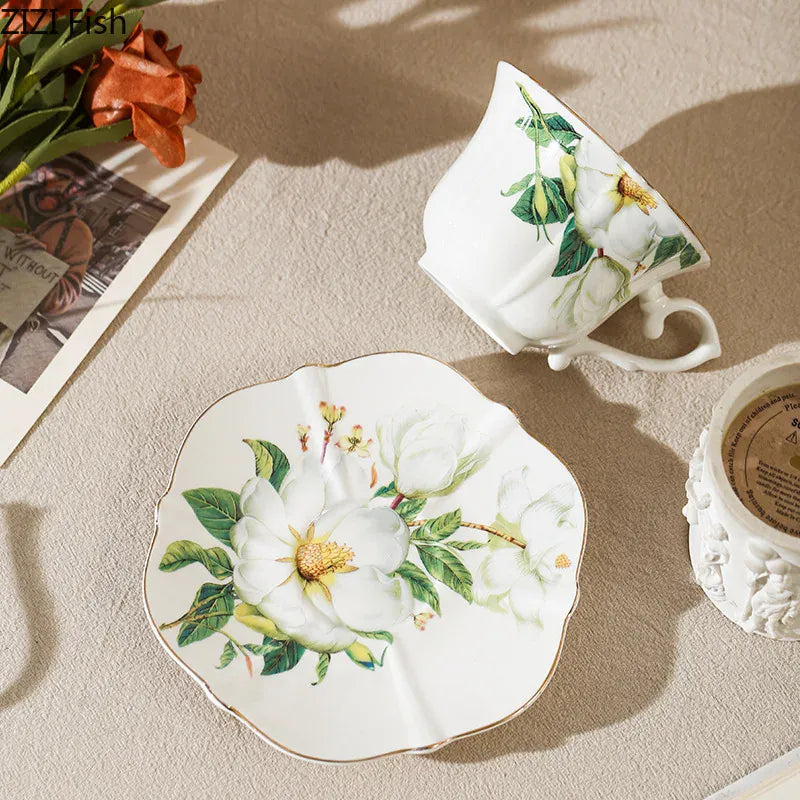 Théière Tasse en Porcelaine avec Soucoupe
