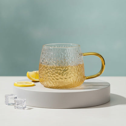 Théière Tasse en Verre Borosilicate Rayé 400ml