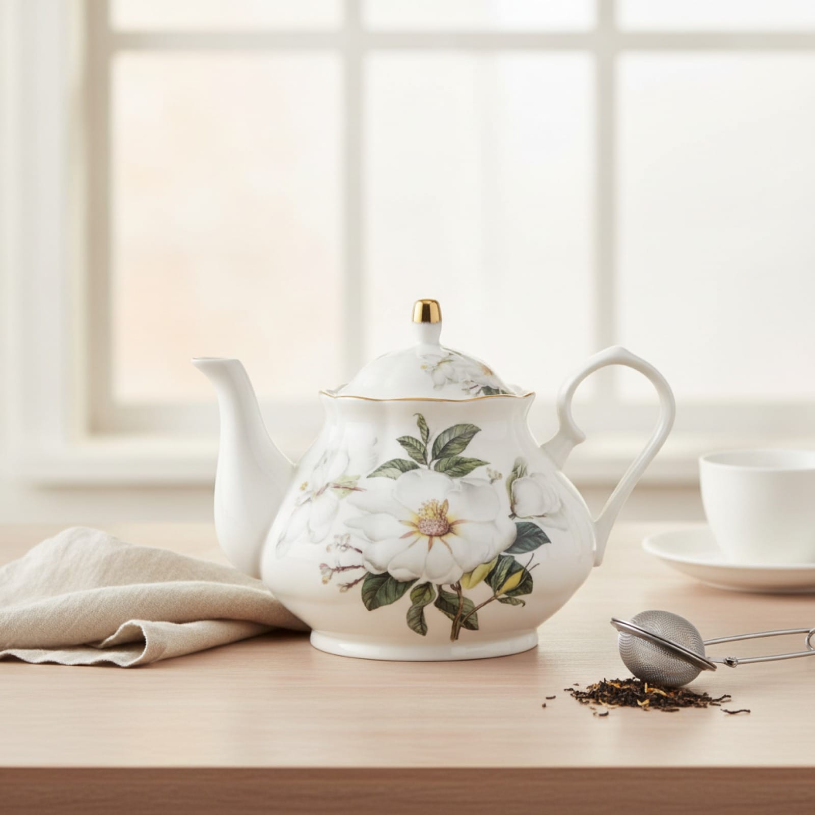 Théière Théière Anglaise Classique 400ml en Porcelaine - Élégance Traditionnelle