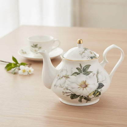 Théière Théière Anglaise Classique 400ml en Porcelaine - Élégance Traditionnelle