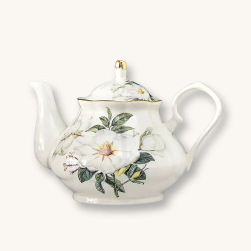 Théière anglaise classique en porcelaine