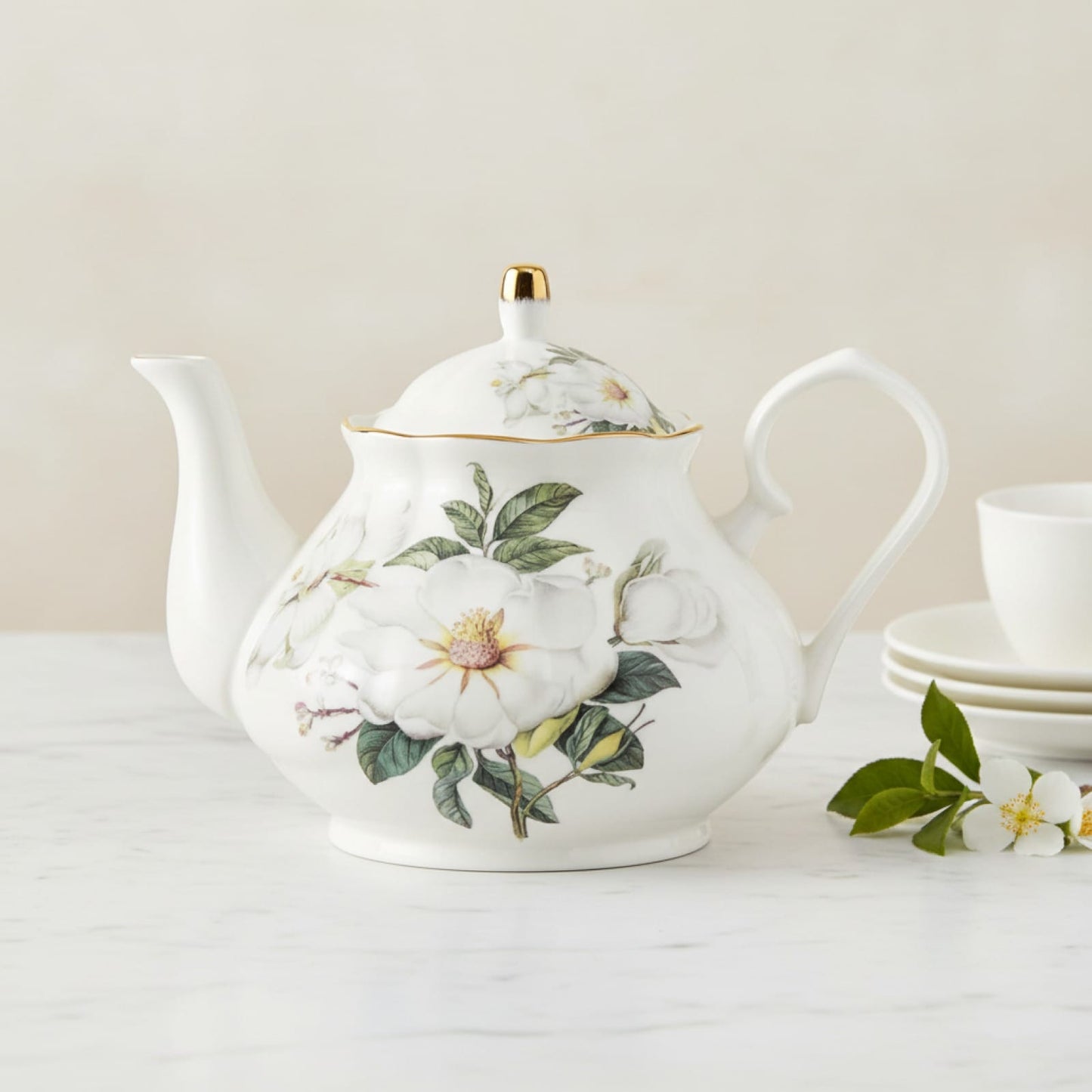Théière Théière Anglaise Classique en Porcelaine - Élégance et Tradition pour vos Pauses Thé