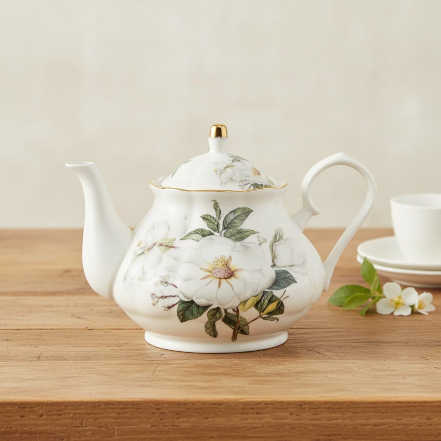 Théière Théière Anglaise Classique en Porcelaine - Élégance et Tradition pour vos Pauses Thé