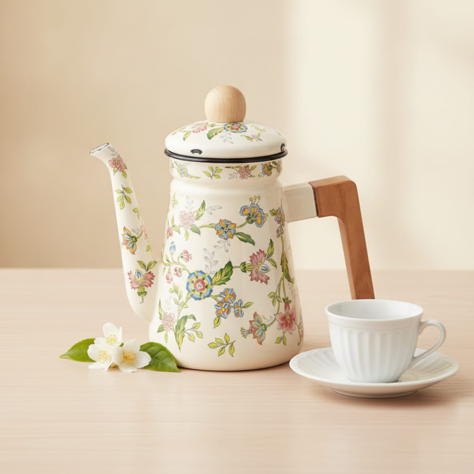 Théière Théière Anglaise en Céramique Florale - Élégance et Raffinement pour vos Rituels Thé