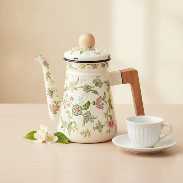 Théière Théière Anglaise en Céramique Florale - Élégance et Raffinement pour vos Rituels Thé