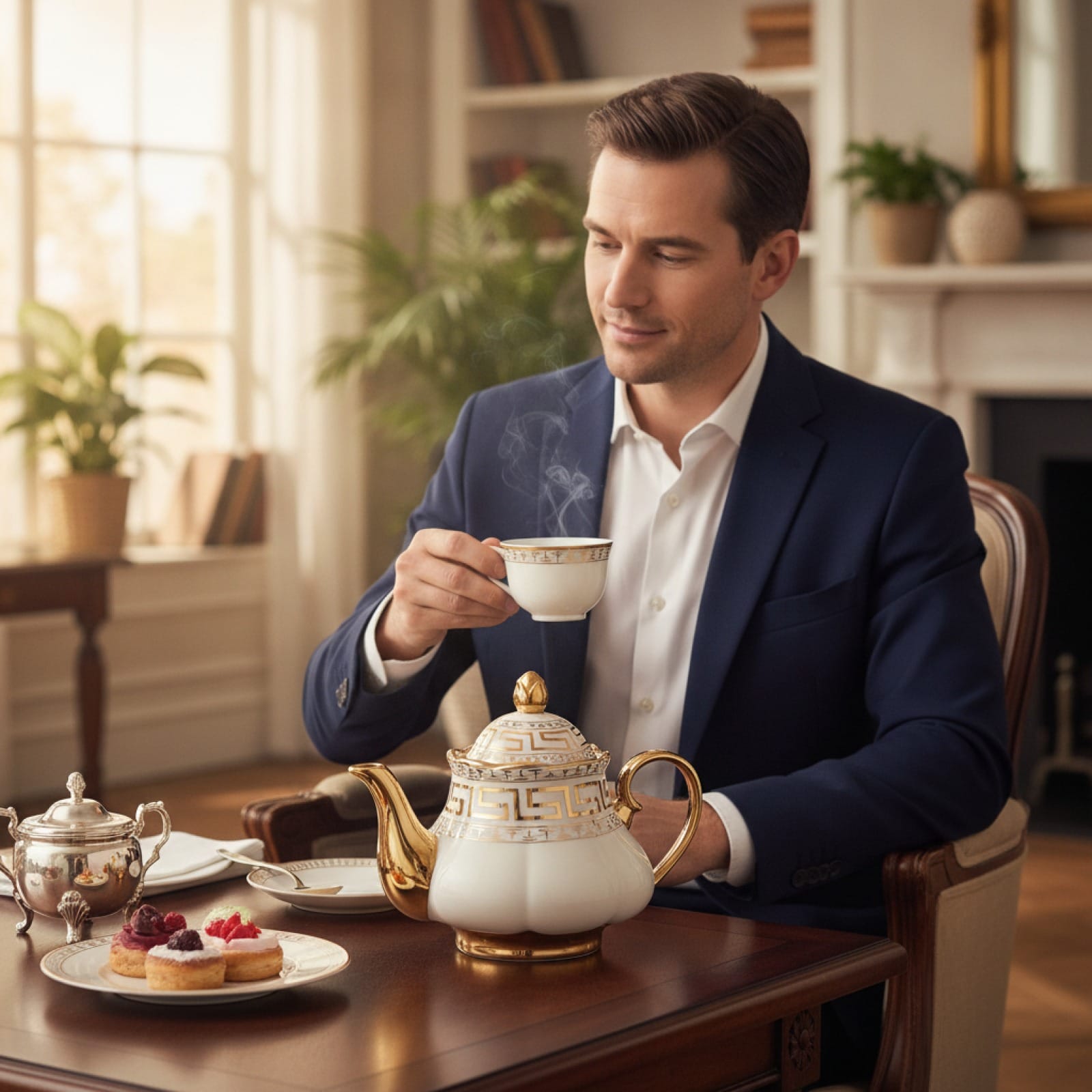 Théière Théière Anglaise en Porcelaine Blanche - Élégance Royale pour vos Pauses Thé