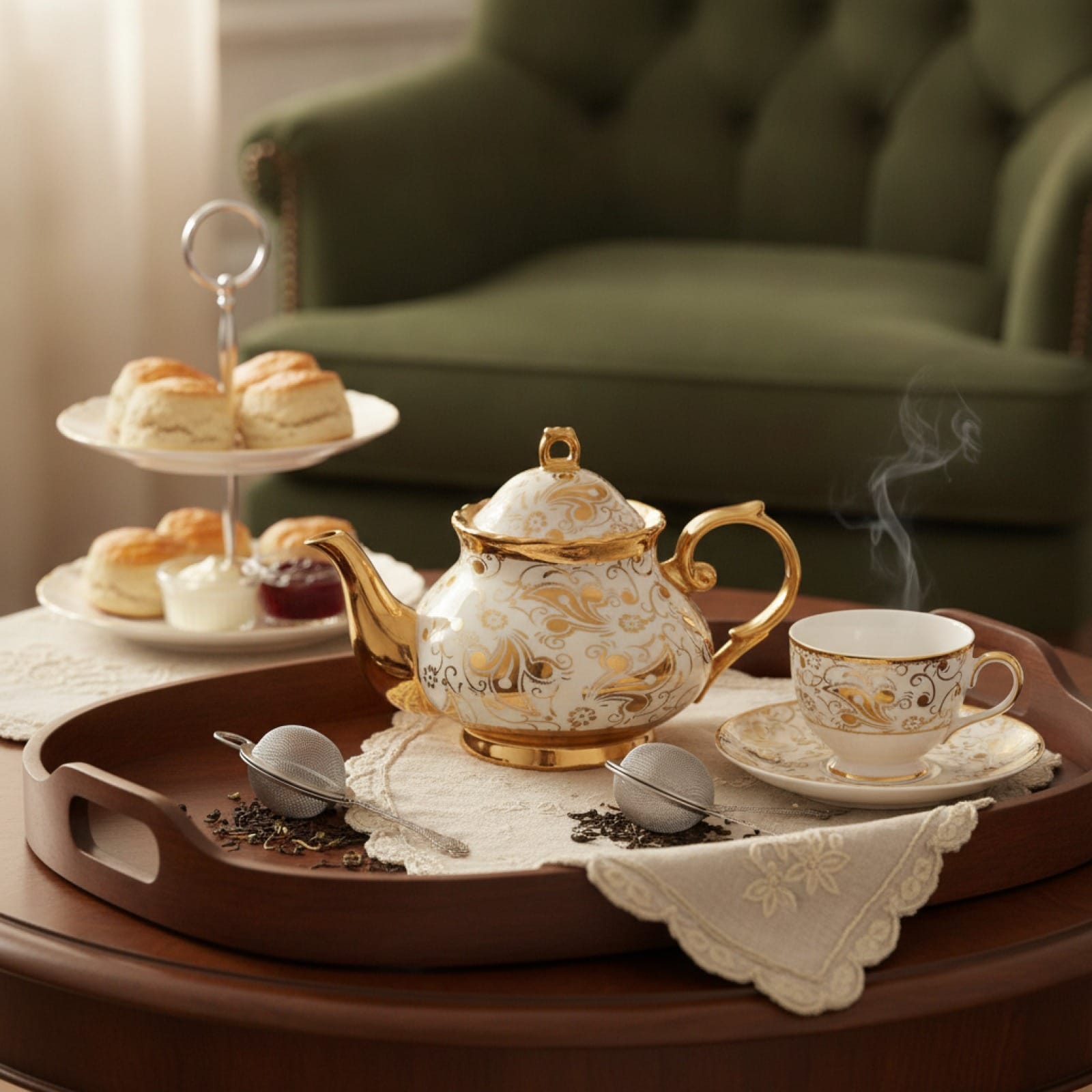 Théière Théière Anglaise en Porcelaine - Élégance et Tradition Héritage Anglais