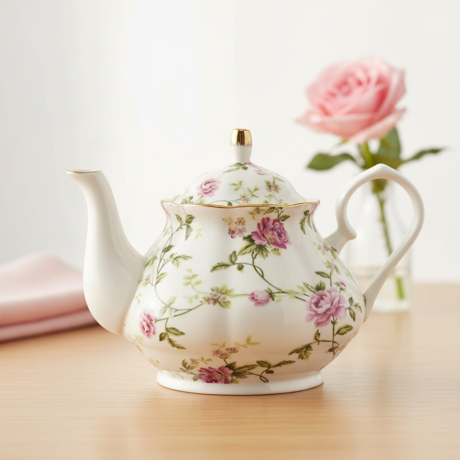 Théière Théière Anglaise en Porcelaine Élégance Royale 400ml