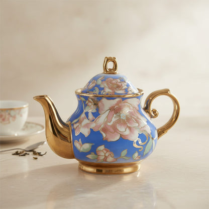 Théière Théière Anglaise en Porcelaine Florale - Élégance et Raffinement