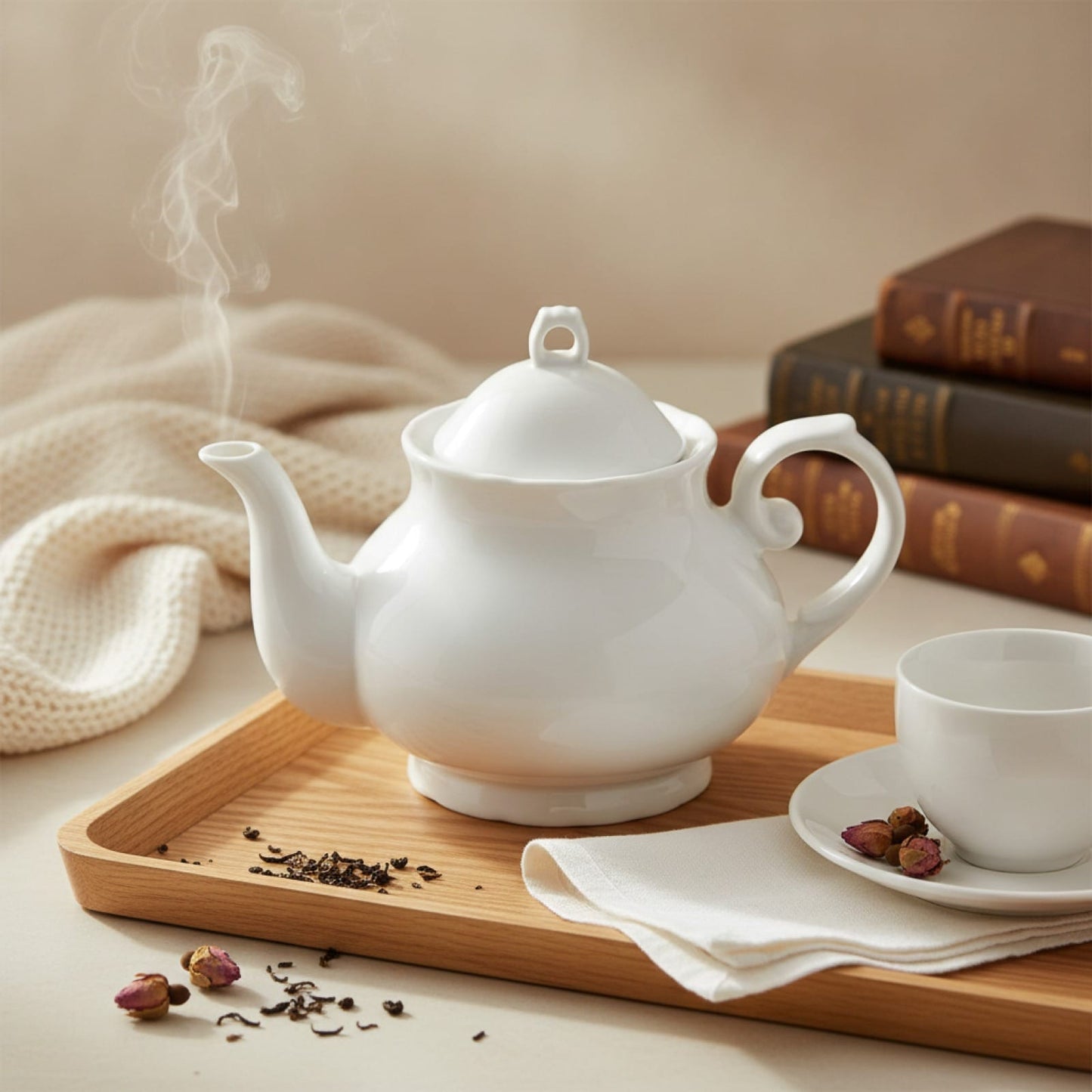 Théière Théière Anglaise en Porcelaine Grande Capacité - Élégance Britannique