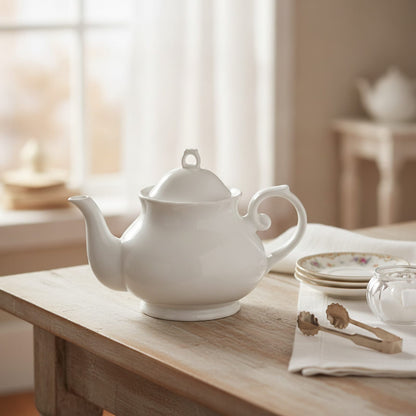 Théière Théière Anglaise en Porcelaine Grande Capacité - Élégance Britannique