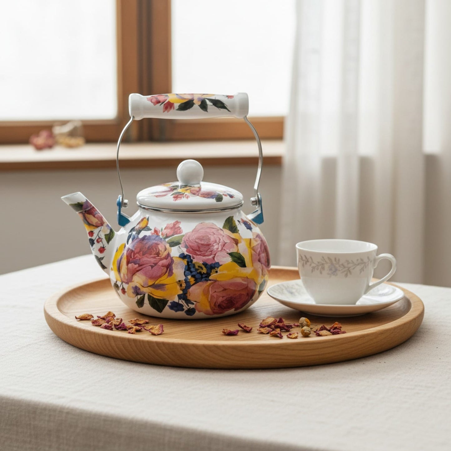 Théière Théière Anglaise Fleurie - Élégance Traditionnelle pour vos Pauses Thé