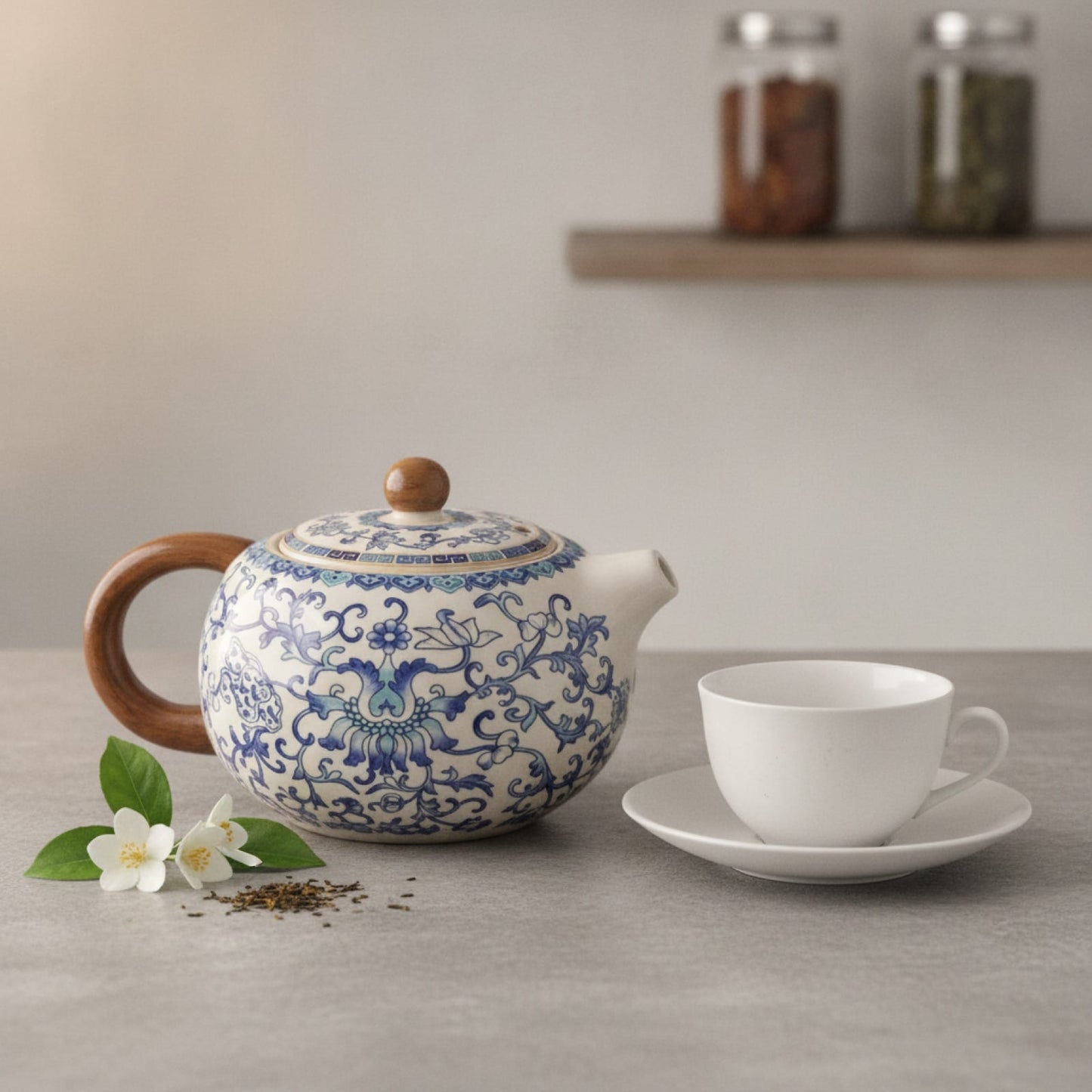 Théière Théière Céramique Bleu Impérial Design
