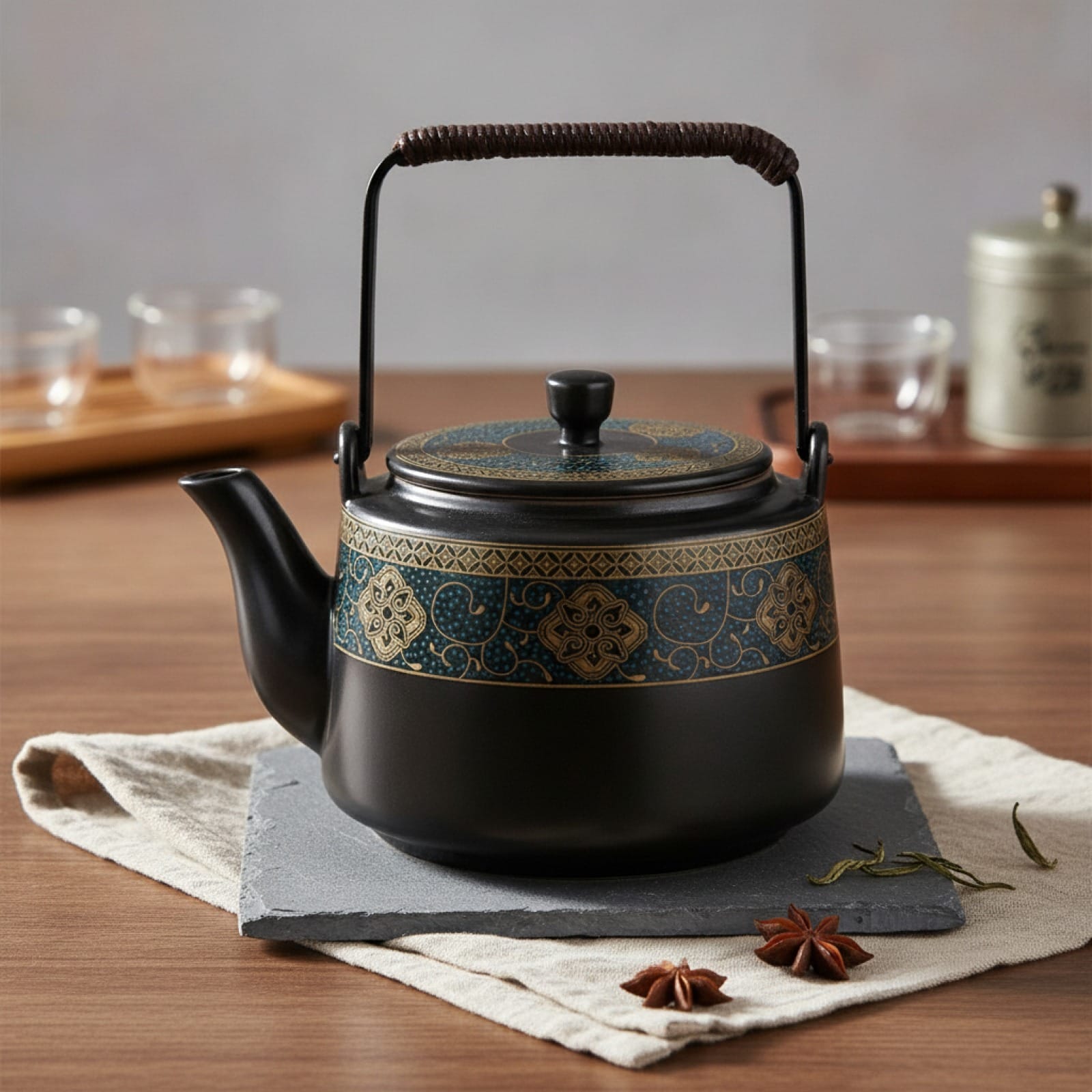Théière Théière Chinoise en Céramique Noire - Élégance Traditionnelle pour Vos Rituels Thé